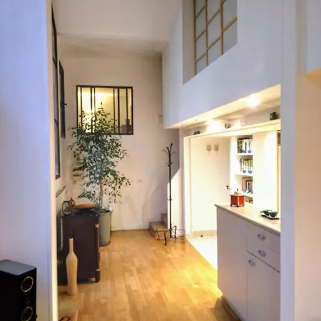 Loft With View On A Quiet Garden, Parisian Charm